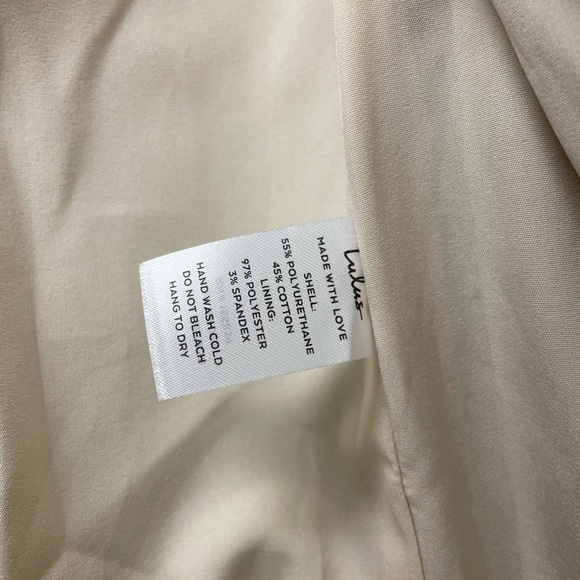 Lulus Pretty Powerful Beige Vegan Leather Puff Sleeve Moto Jacket - Picture 10 of 12